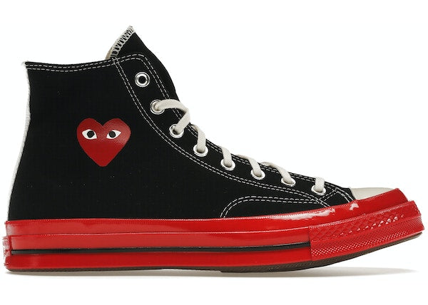 Converse Chuck Taylor All-Star 70 Hi Comme des Garcons PLAY Black Red Midsole